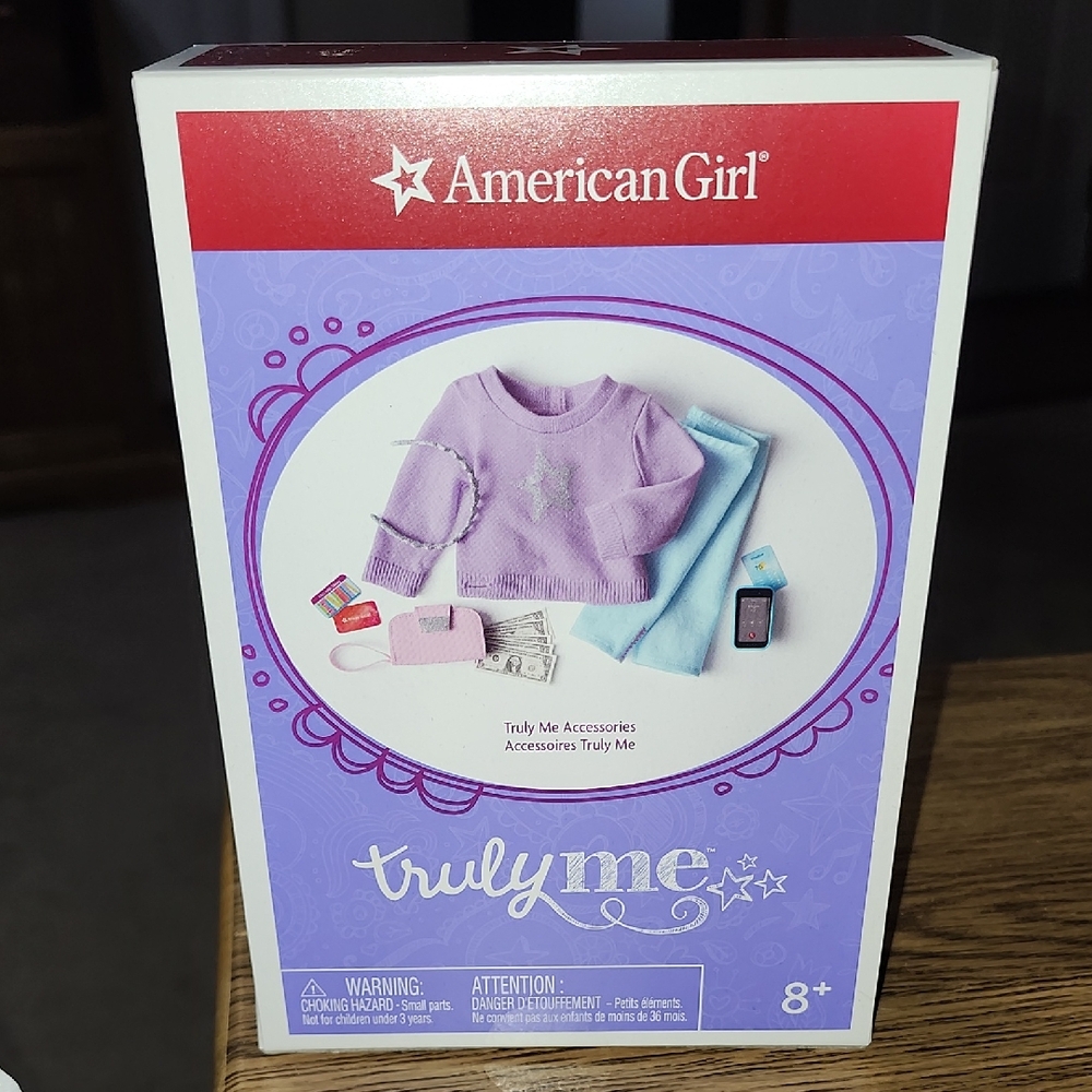 American Girl Truly Me Accessories sweater leggings, money phone & case +++ 18"